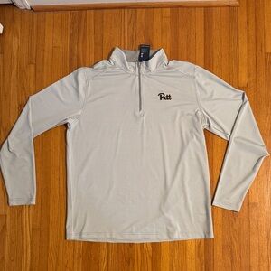 NEW Cutter & Buck Virtue Eco Pique Micro Stripe PITT Quarter Zip 2XT Tall